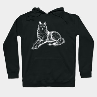 Lying Wolf (White) Hoodie